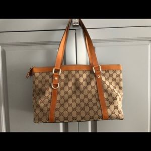 Vintage Gucci bag. Small scratch and worn out corners (photos). Bought in US.